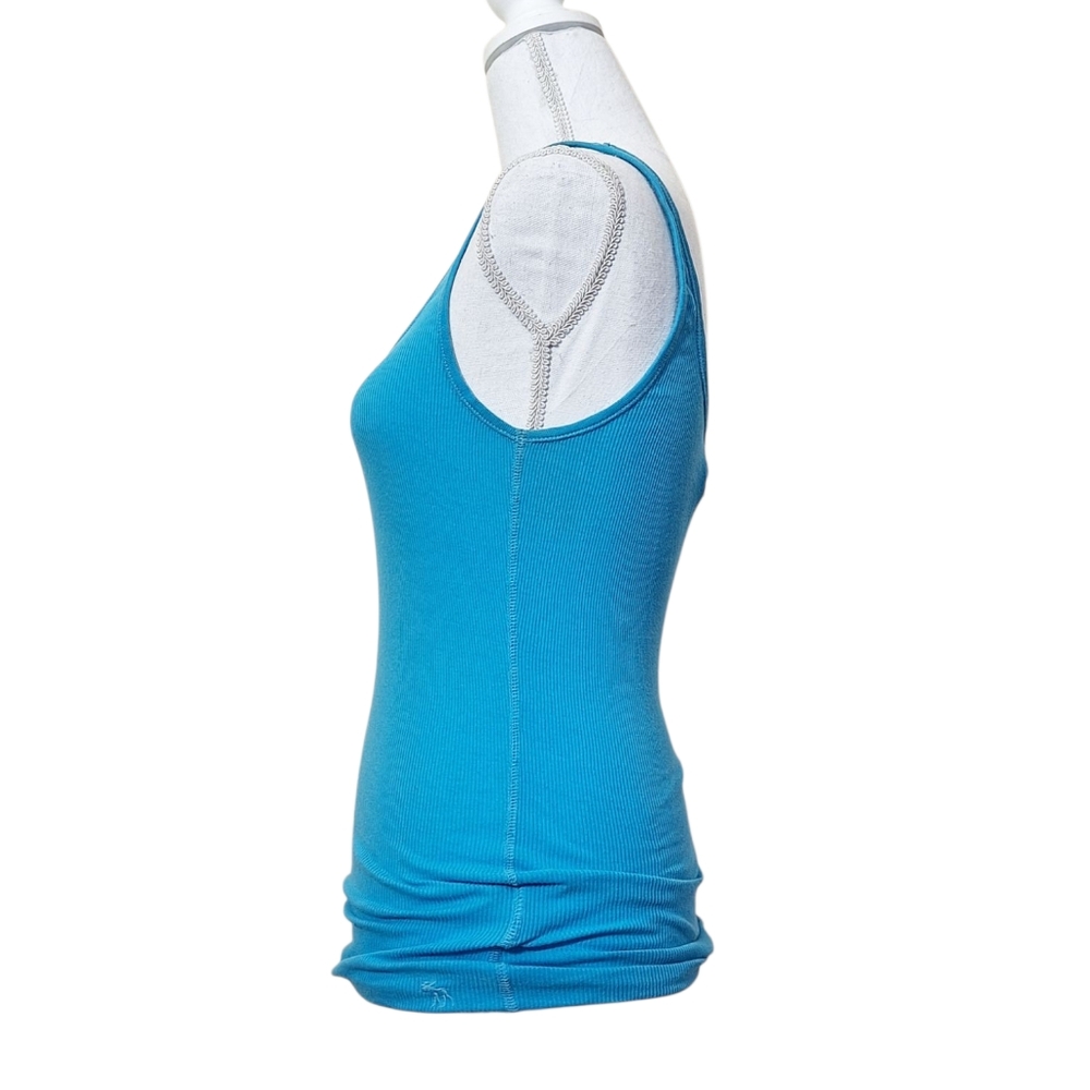 NWOT! Abercrombie & Fitch Blue Tank Top Fitted Scoop Neck - Picture 3 of 8